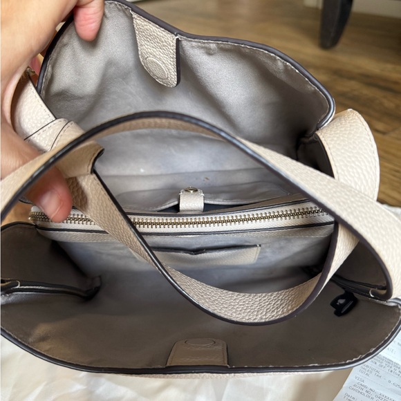 Kate Spade Knott Pebbled Leather Medium Crossbody Hobo Bag in Milk Cream - Picture 7 of 11